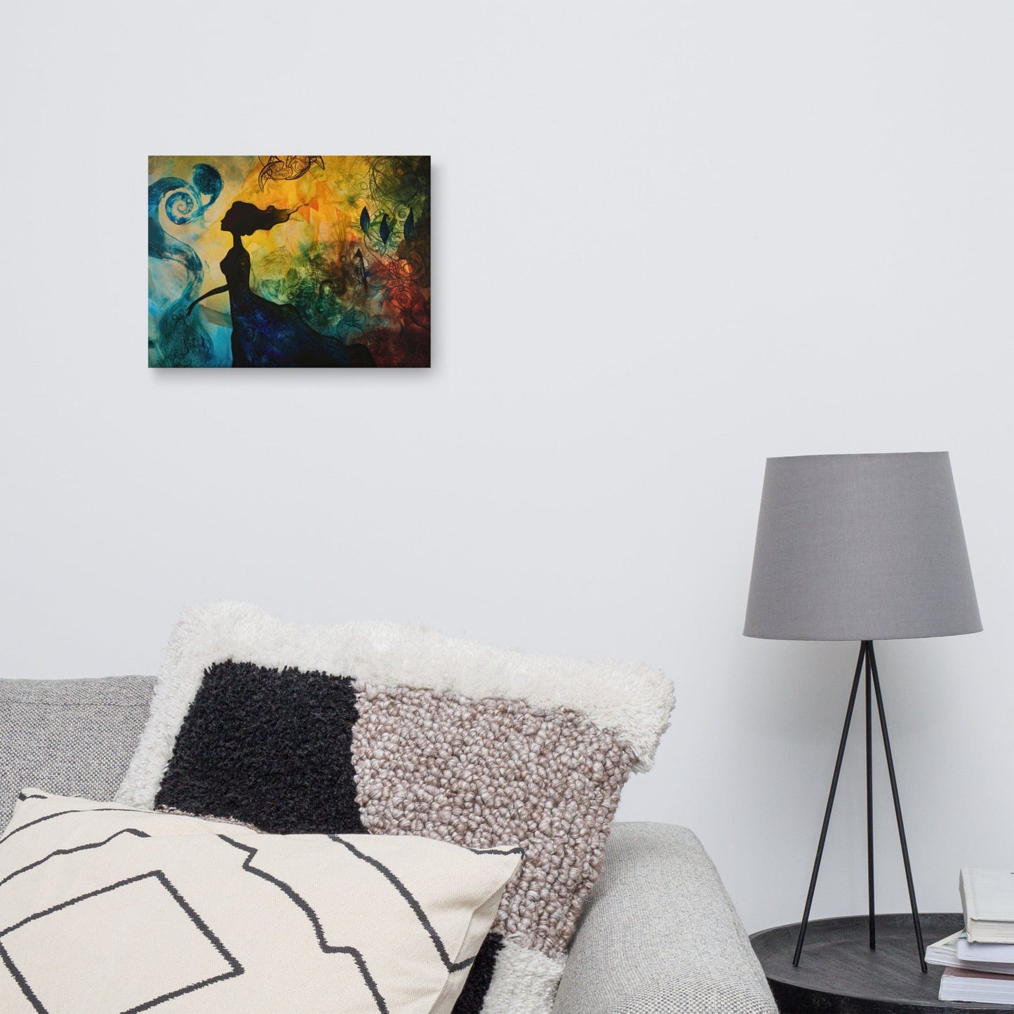 Peinture Abstraite - Silhouette Femme Lyrique Art Virtuoso