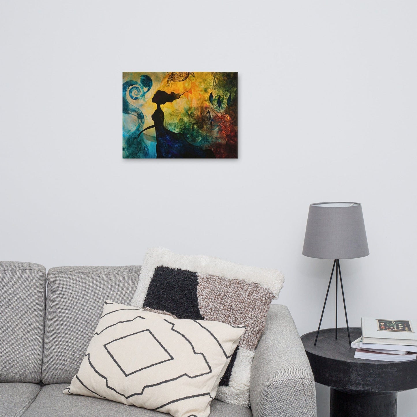 Peinture Abstraite - Silhouette Femme Lyrique Art Virtuoso