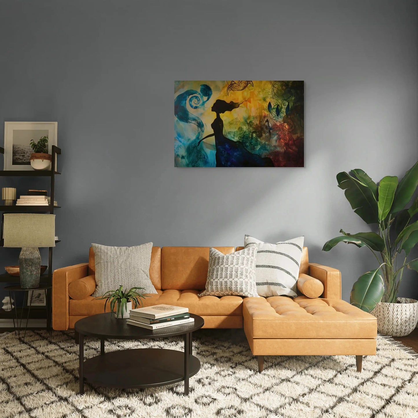 Peinture Abstraite - Silhouette Femme Lyrique Art Virtuoso