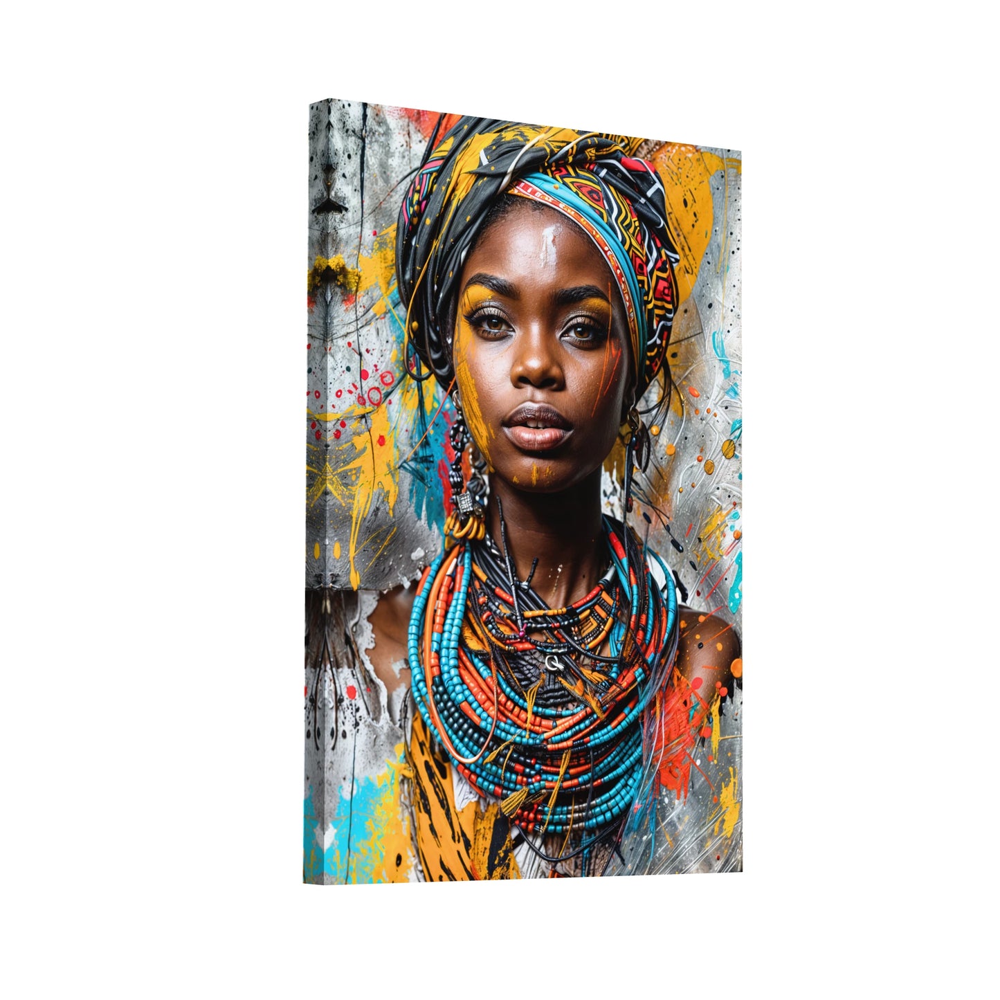 Product Hero 3D WebP Peinture Africaine - Femme Ashanti - Art Virtuoso