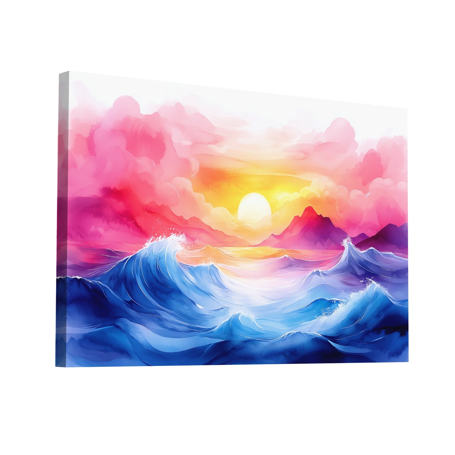 Product Hero 3D WebP Peinture Aquarelle Mer - Énergie Océane - Art Virtuoso