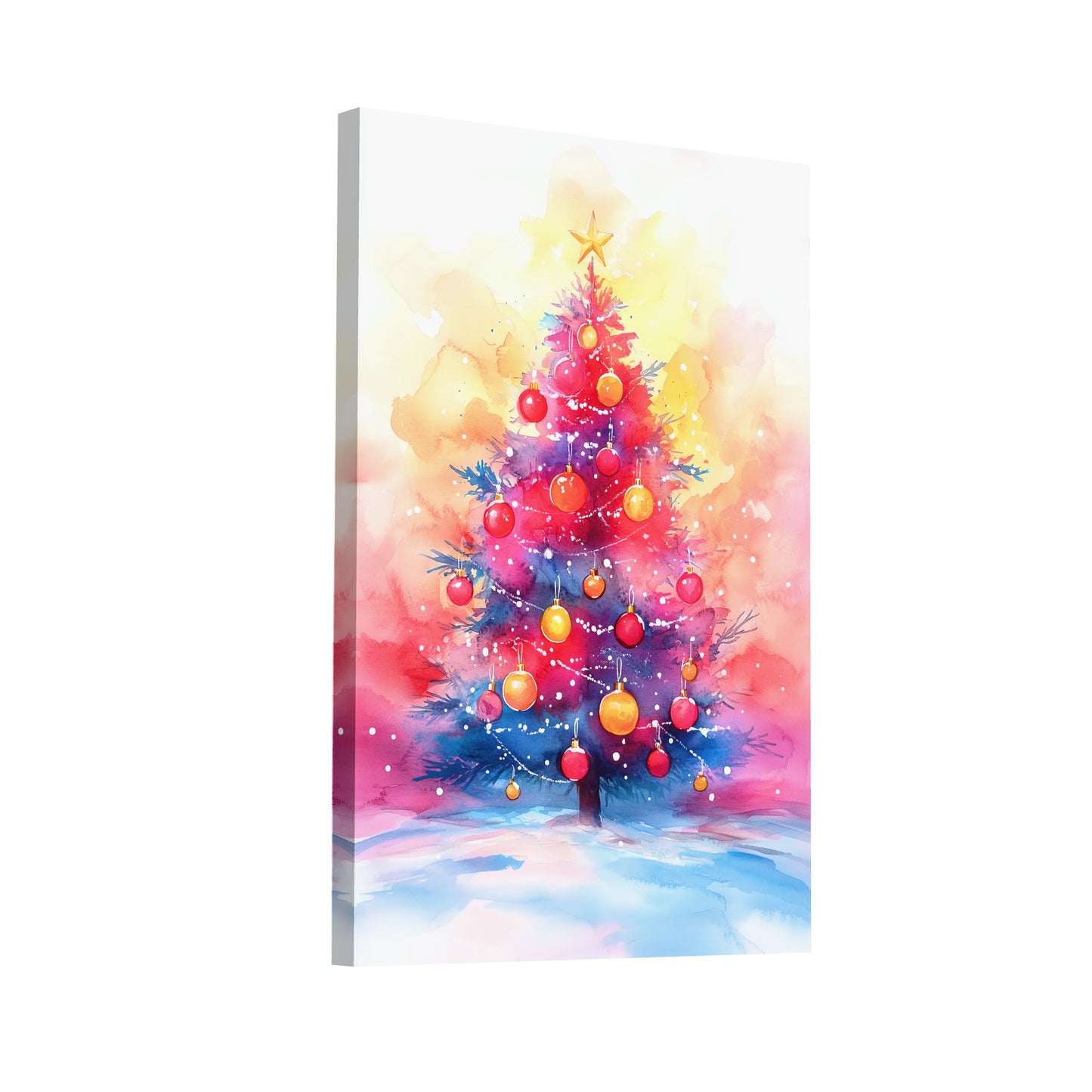 Product Hero 3D WebP Peinture Aquarelle Noël - Magie des Fêtes - Art Virtuoso