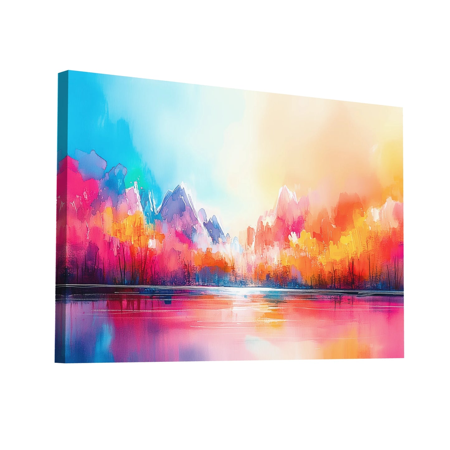 Product Hero 3D WebP Peinture Aquarelle Paysage – Horizon Éthéré - Art Virtuoso