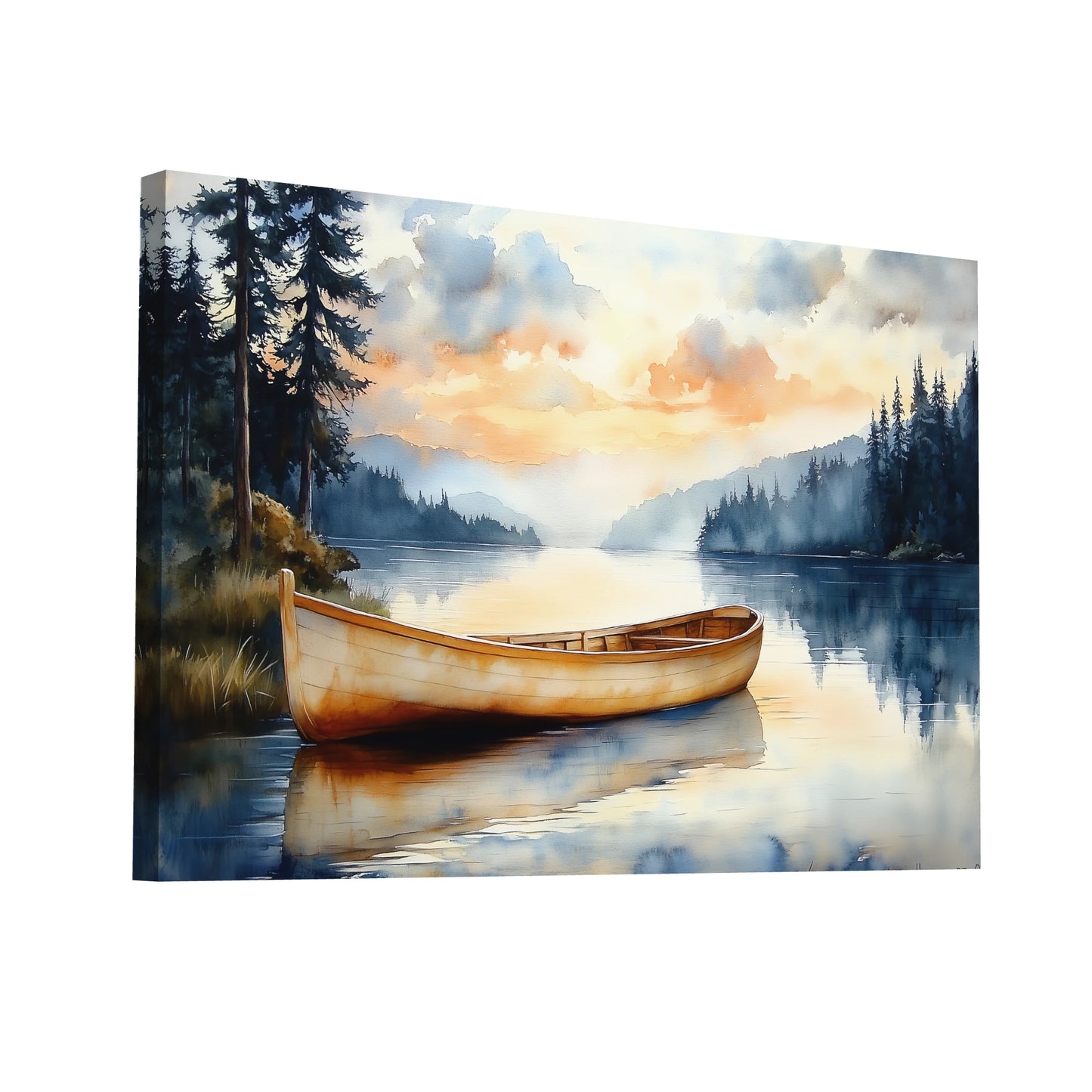 Product Hero 3D WebP Peinture Barque de Peche - Voyage au Bord de l'Eau - Art Virtuoso