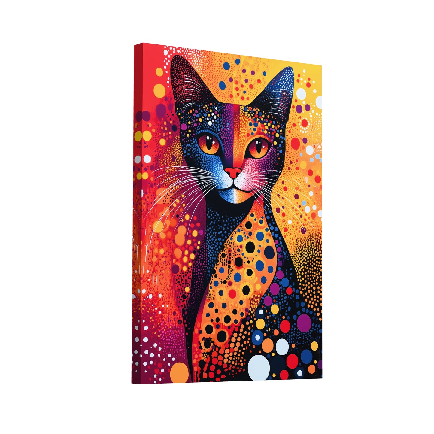 Product Hero 3D WebP Peinture Chat Couleur - Cosmos Félin - Art Virtuoso