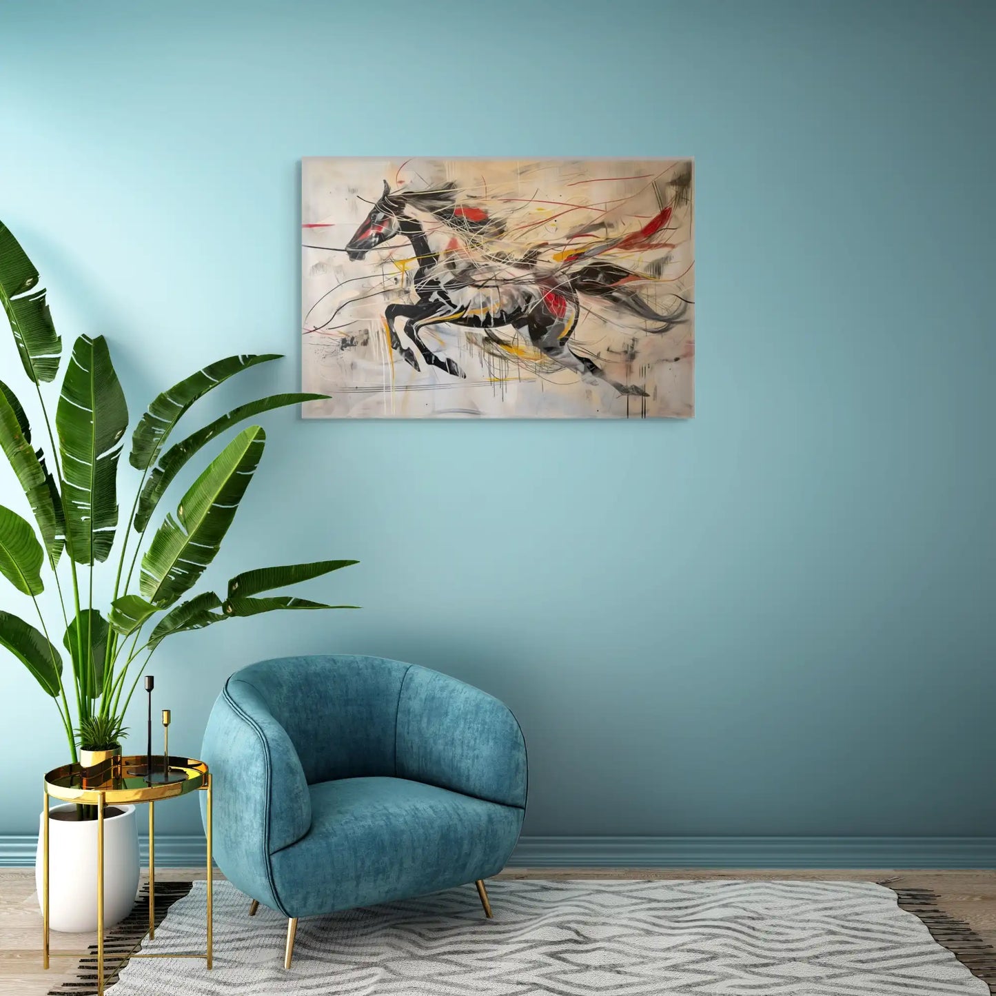 Peinture Cheval Abstrait – Voyage Artistique Contemporain Art Virtuoso