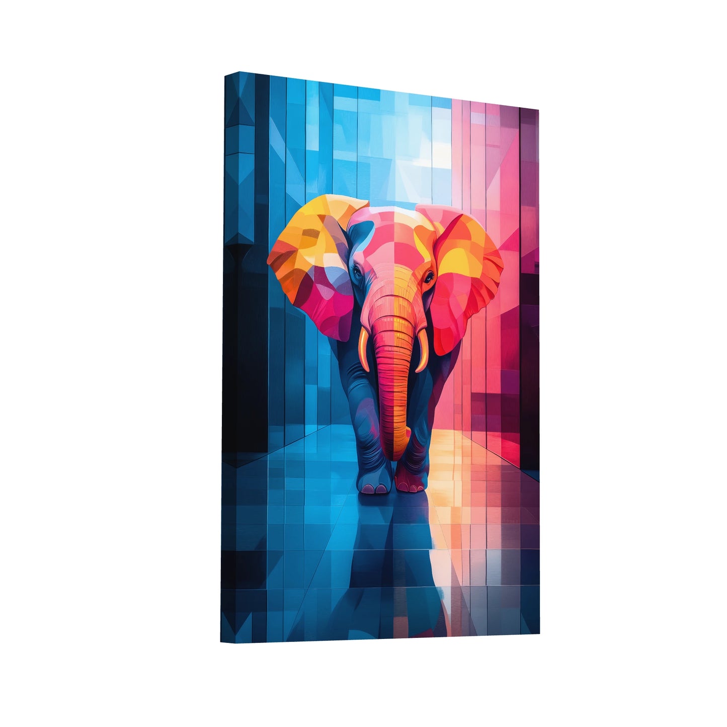 Product Hero 3D WebP Peinture Éléphant Coloré - Art Virtuoso