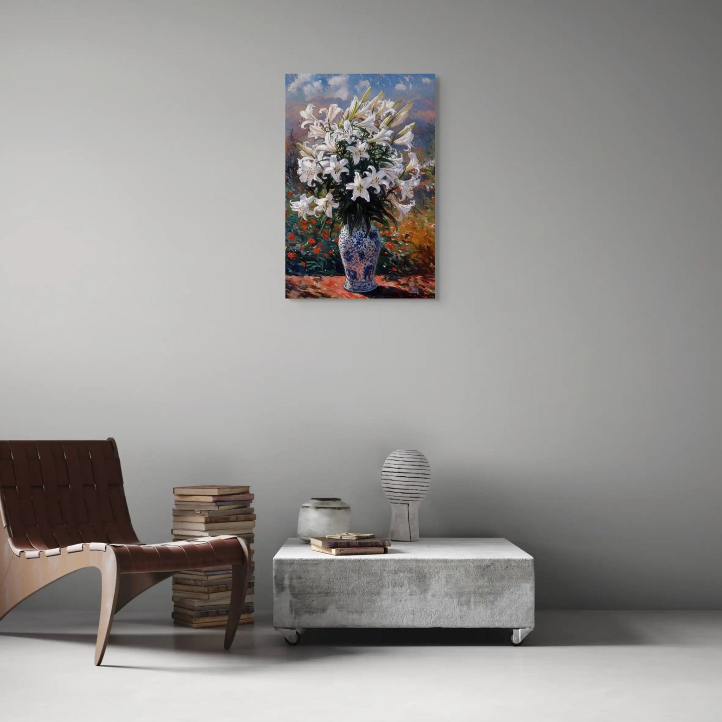 Peinture Fleurs Blanches Art Virtuoso