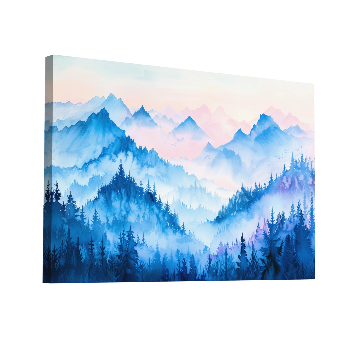Product Hero 3D WebP Peinture Montagne - Bleu Onirique - Art Virtuoso