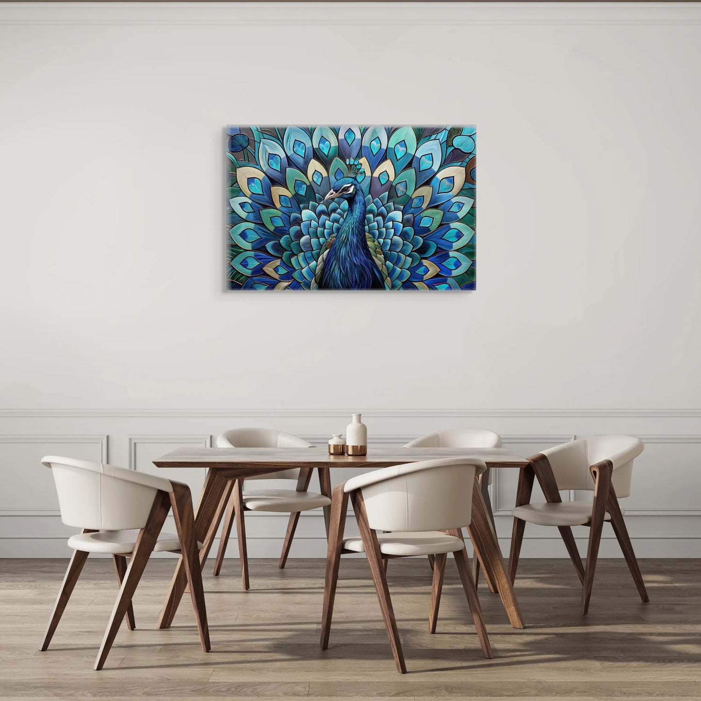 Tableau Paon - Art Deco Art Virtuoso