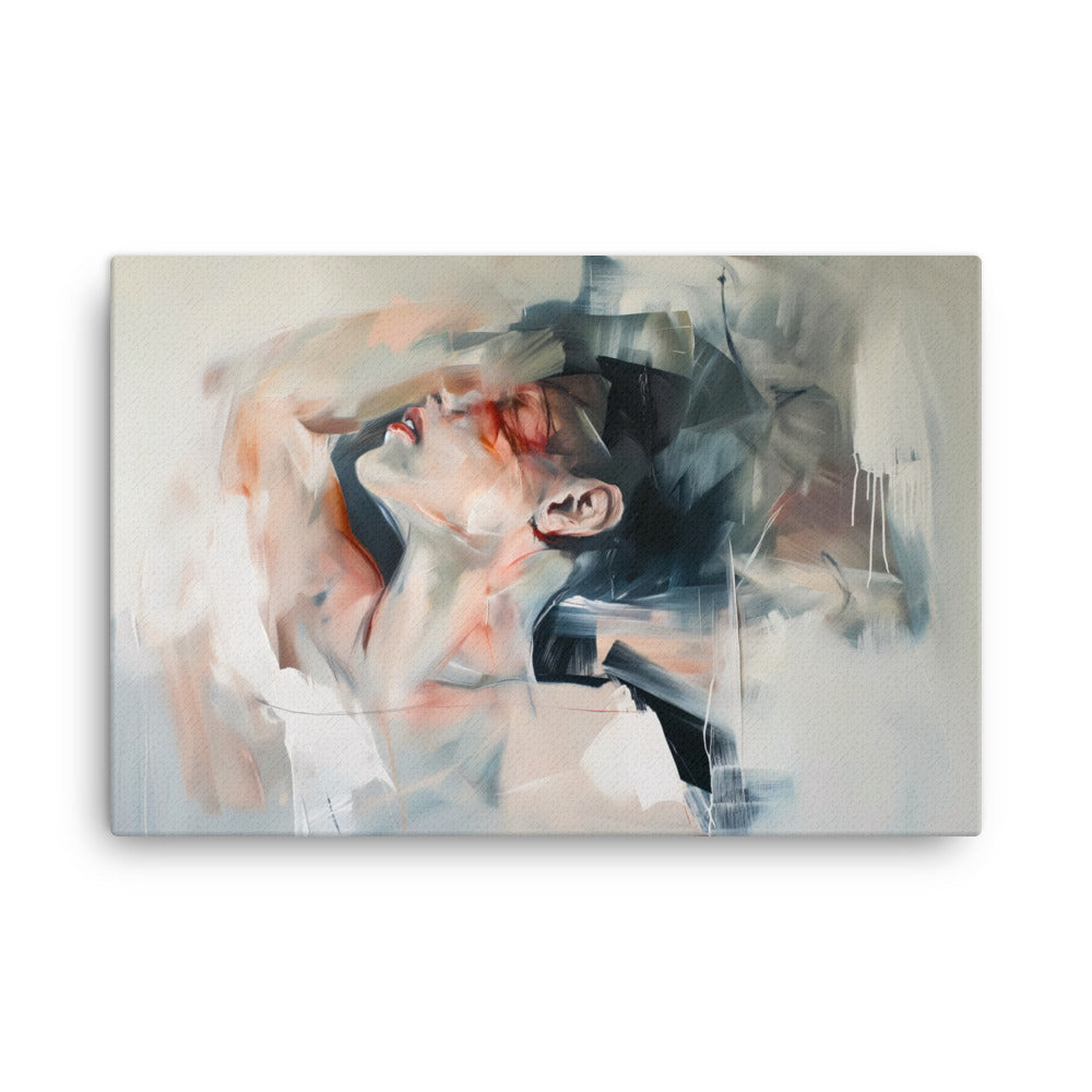 Peinture Portrait de Femme Abstrait - Ode à la Féminité Art Virtuoso XL