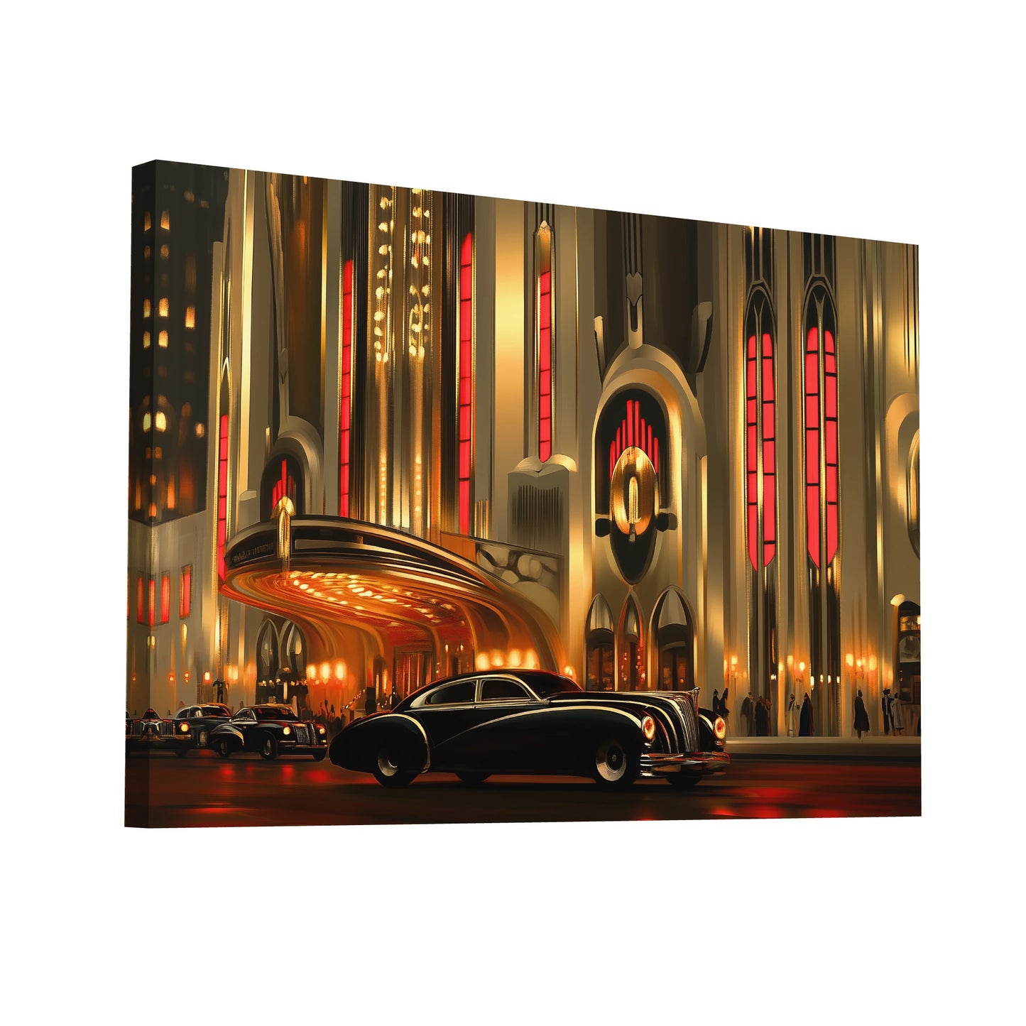 Product Hero 3D WebP Peinture Theatre Art Deco - Soirée de Gala - Art Virtuoso