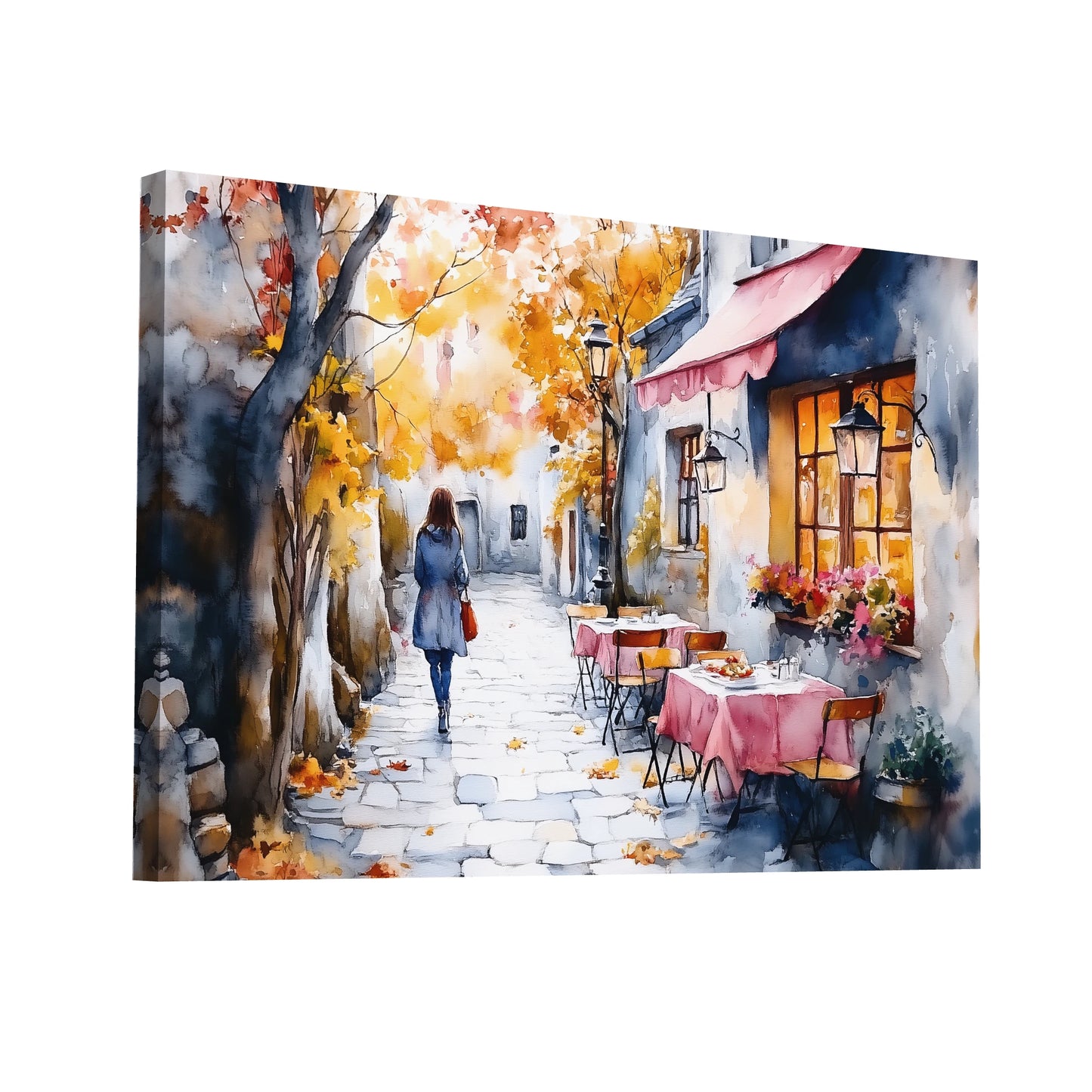 Product Hero 3D WebP Peinture Urbaine Aquarelle – Flânerie Poétique en Ville - Art Virtuoso