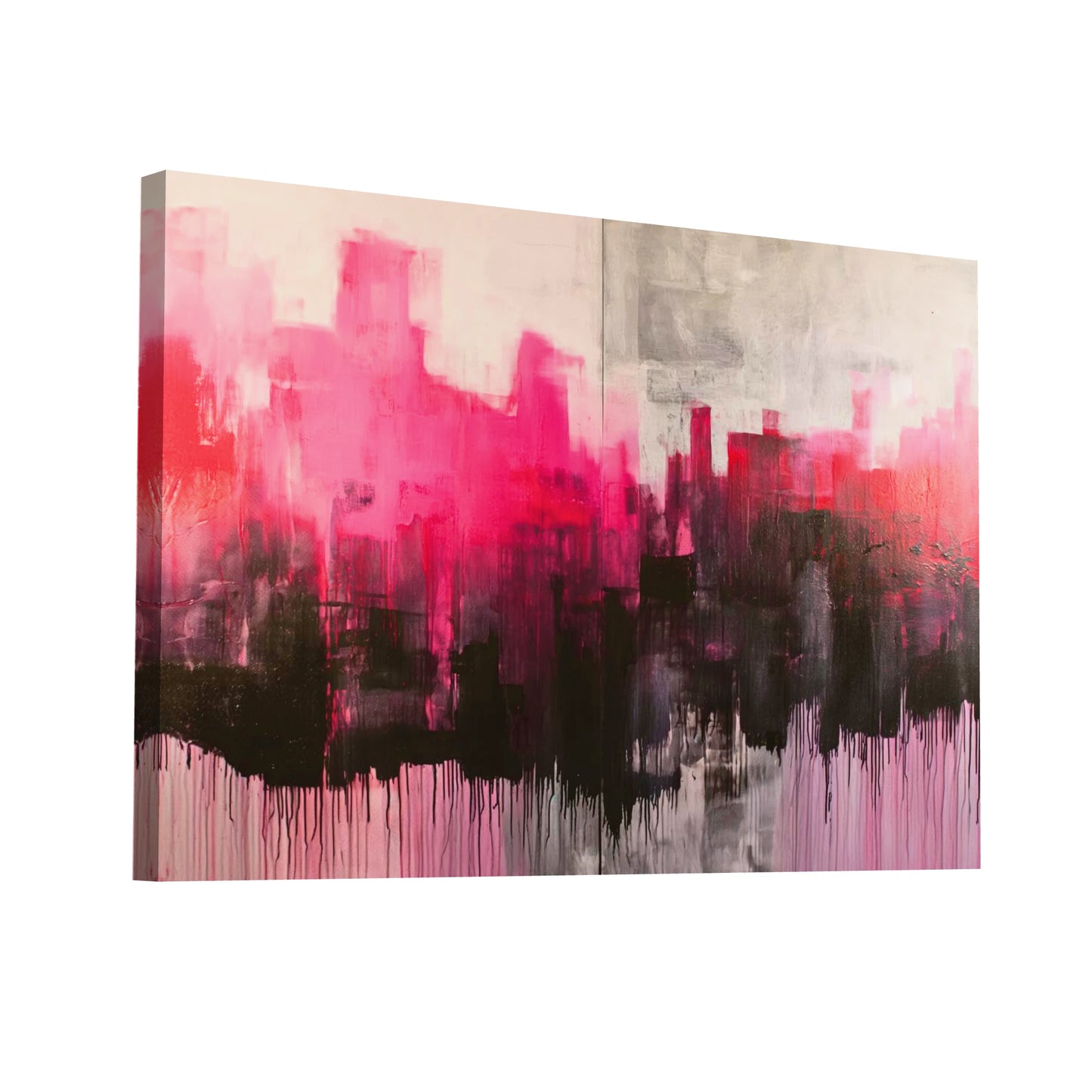Product Hero 3D WebP Peinture Ville Abstraite - Big Apple - Art Virtuoso
