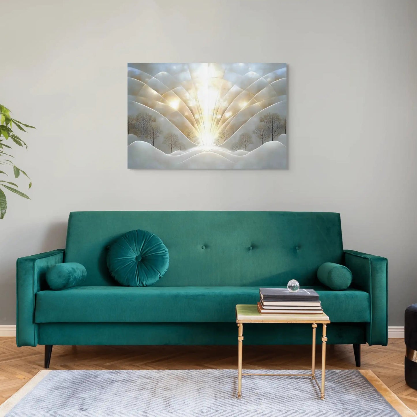 Peinture Blanc Art Deco - Tableau Aurore Affiches, reproductions et œuvres graphiques Art Virtuoso
