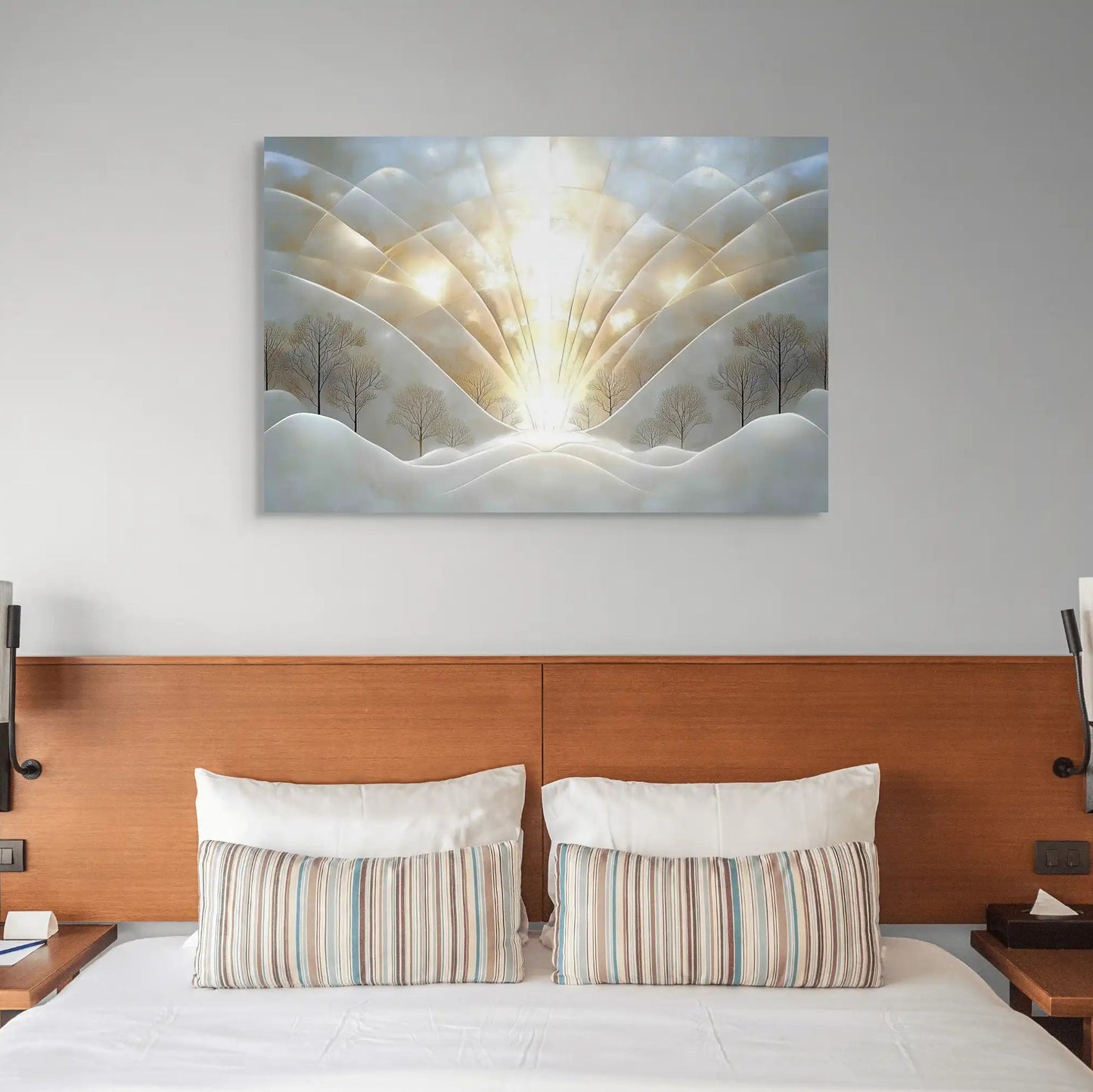 Peinture Blanc Art Deco - Tableau Aurore Affiches, reproductions et œuvres graphiques Art Virtuoso