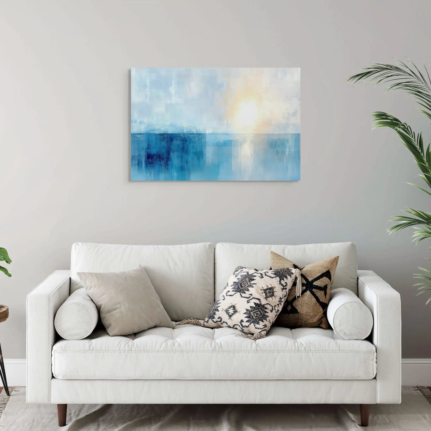 Peinture Bleu pour Salon - Lumière d'Été Affiches, reproductions et œuvres graphiques Art Virtuoso