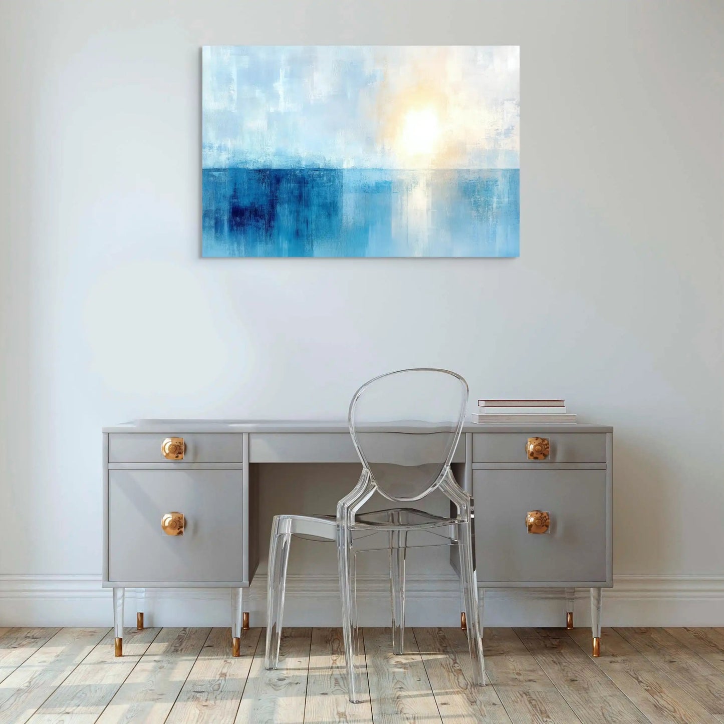 Peinture Bleu pour Salon - Lumière d'Été Affiches, reproductions et œuvres graphiques Art Virtuoso