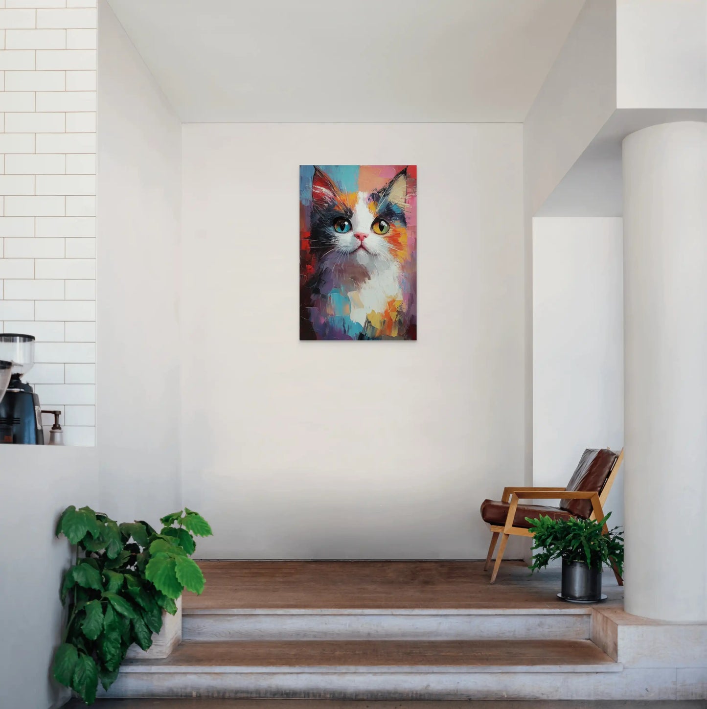 Tableau Peinture Chat Acrylique - Palette Émotionnelle Affiches, reproductions et œuvres graphiques Art Virtuoso