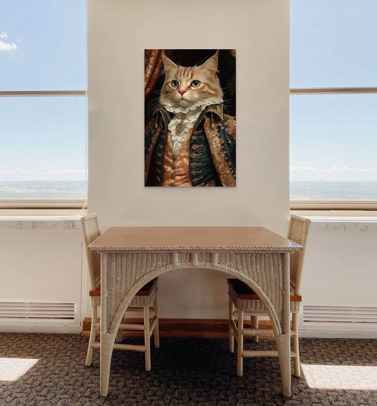 Peinture Chat Costume - Portrait Royal Affiches, reproductions et œuvres graphiques Art Virtuoso