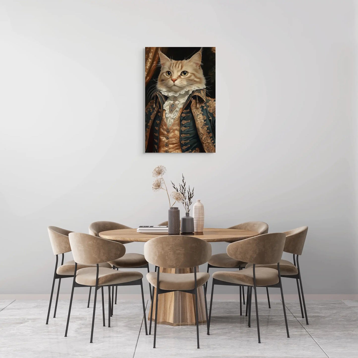 Peinture Chat Costume - Portrait Royal Affiches, reproductions et œuvres graphiques Art Virtuoso