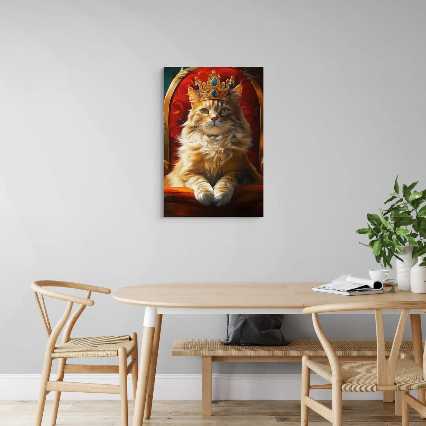 Peinture Chat Roi - Le Monarque Affiches, reproductions et œuvres graphiques Art Virtuoso
