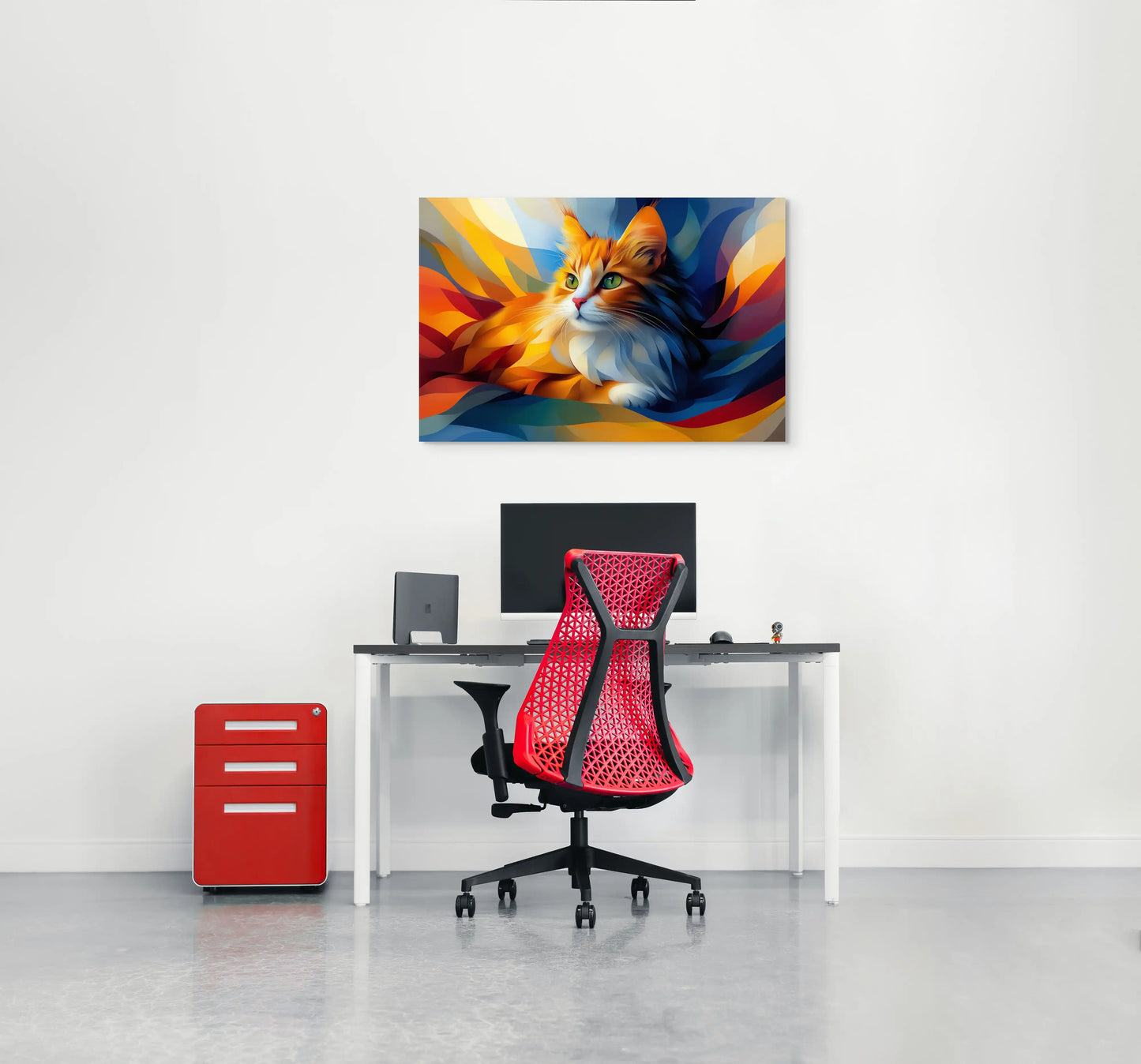 Peinture Chat Roux - Symphonie de Couleurs Affiches, reproductions et œuvres graphiques Art Virtuoso