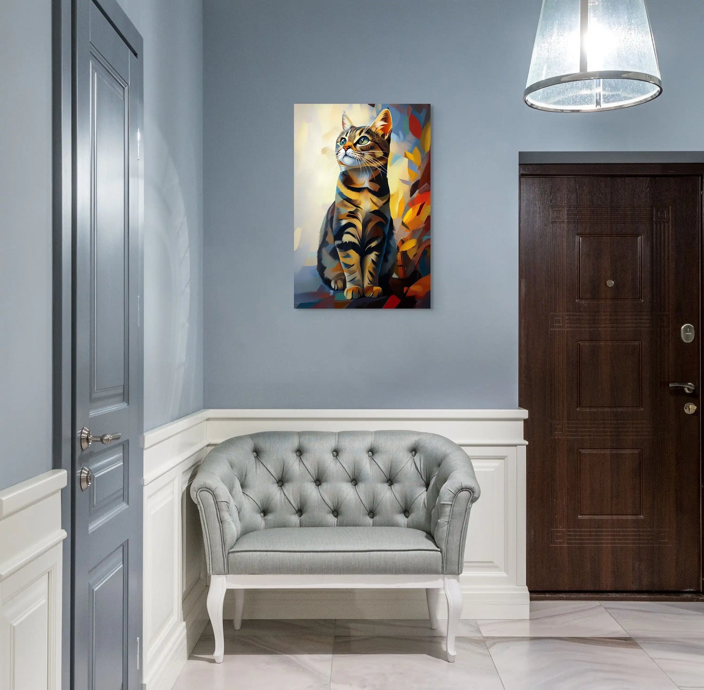 Peinture Chat Tigré - Majesté Automnale Affiches, reproductions et œuvres graphiques Art Virtuoso