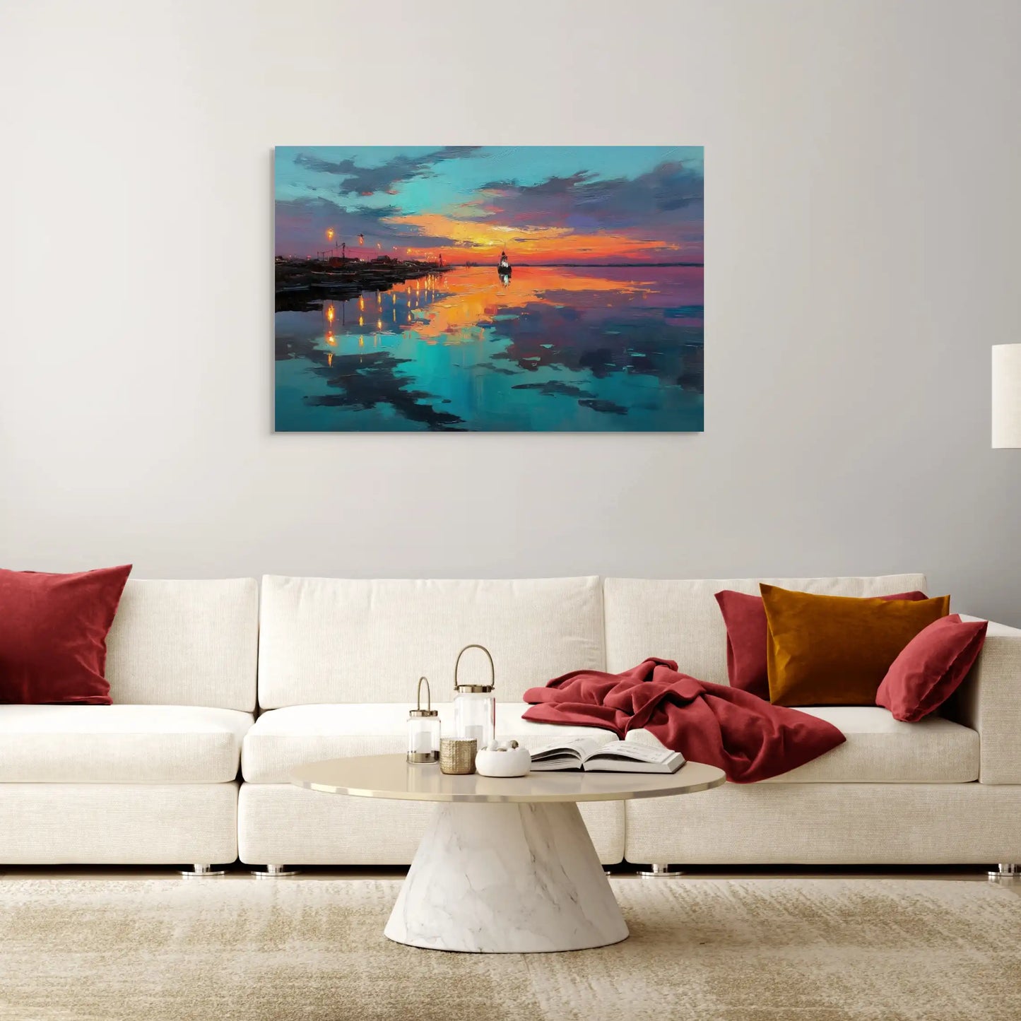 Tableau Coucher de Soleil sur l'Eau