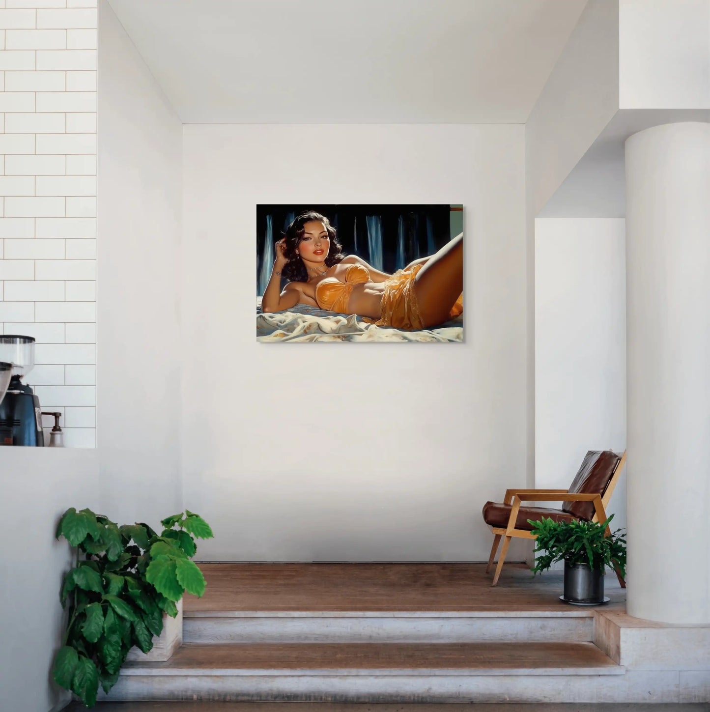 Peinture Femme Allongée - Élégance de la Diva Affiches, reproductions et œuvres graphiques Art Virtuoso