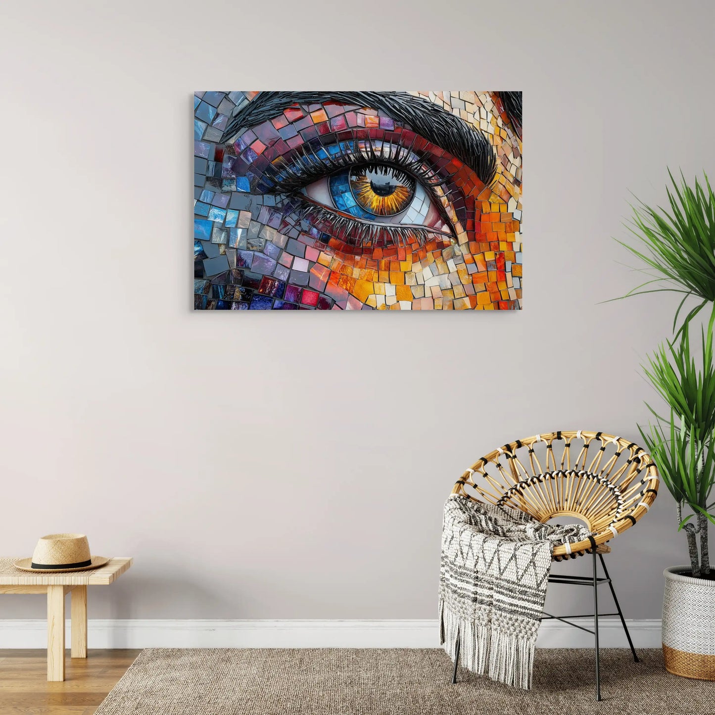 Peinture Mosaique Mural - Oeil Éblouissant Affiches, reproductions et œuvres graphiques Art Virtuoso