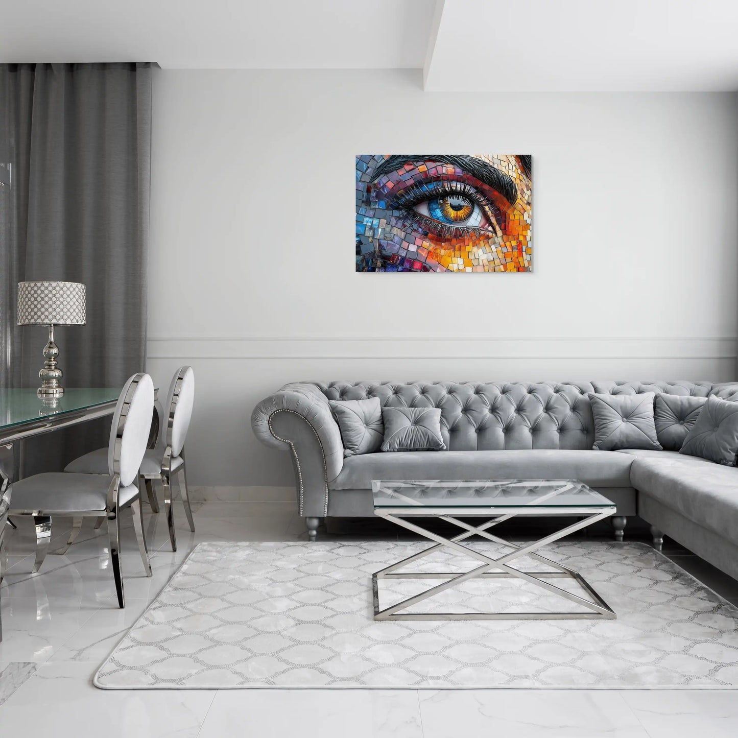 Peinture Mosaique Mural - Oeil Éblouissant Affiches, reproductions et œuvres graphiques Art Virtuoso