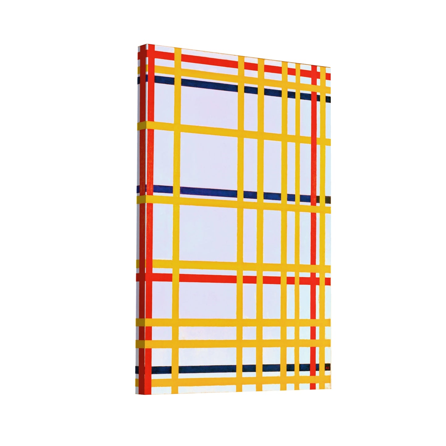 Product Hero 3D WebP Piet Mondrian - New York City (version verticale) - Art Virtuoso