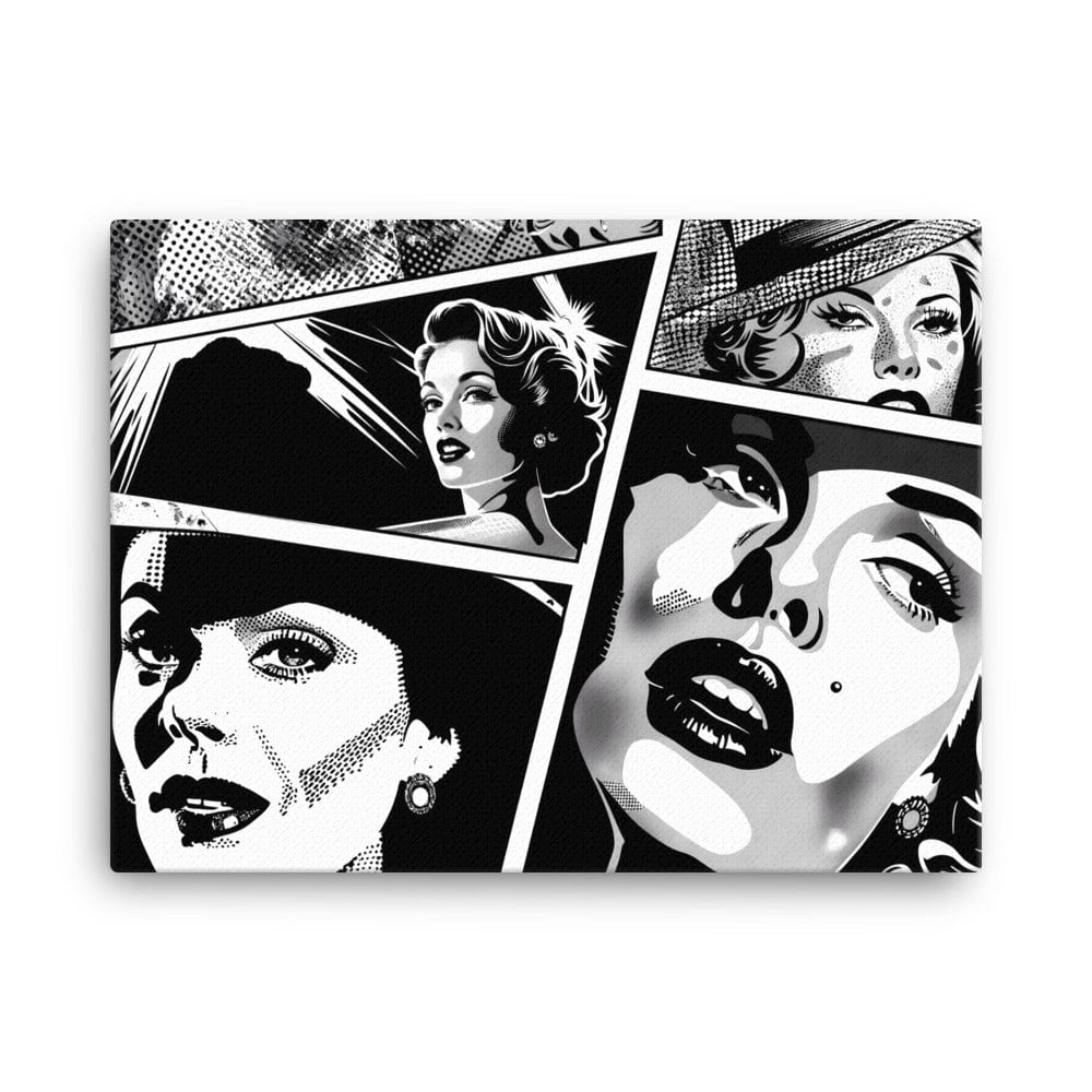 Tableau Pop Art Noir et Blanc Art Virtuoso L