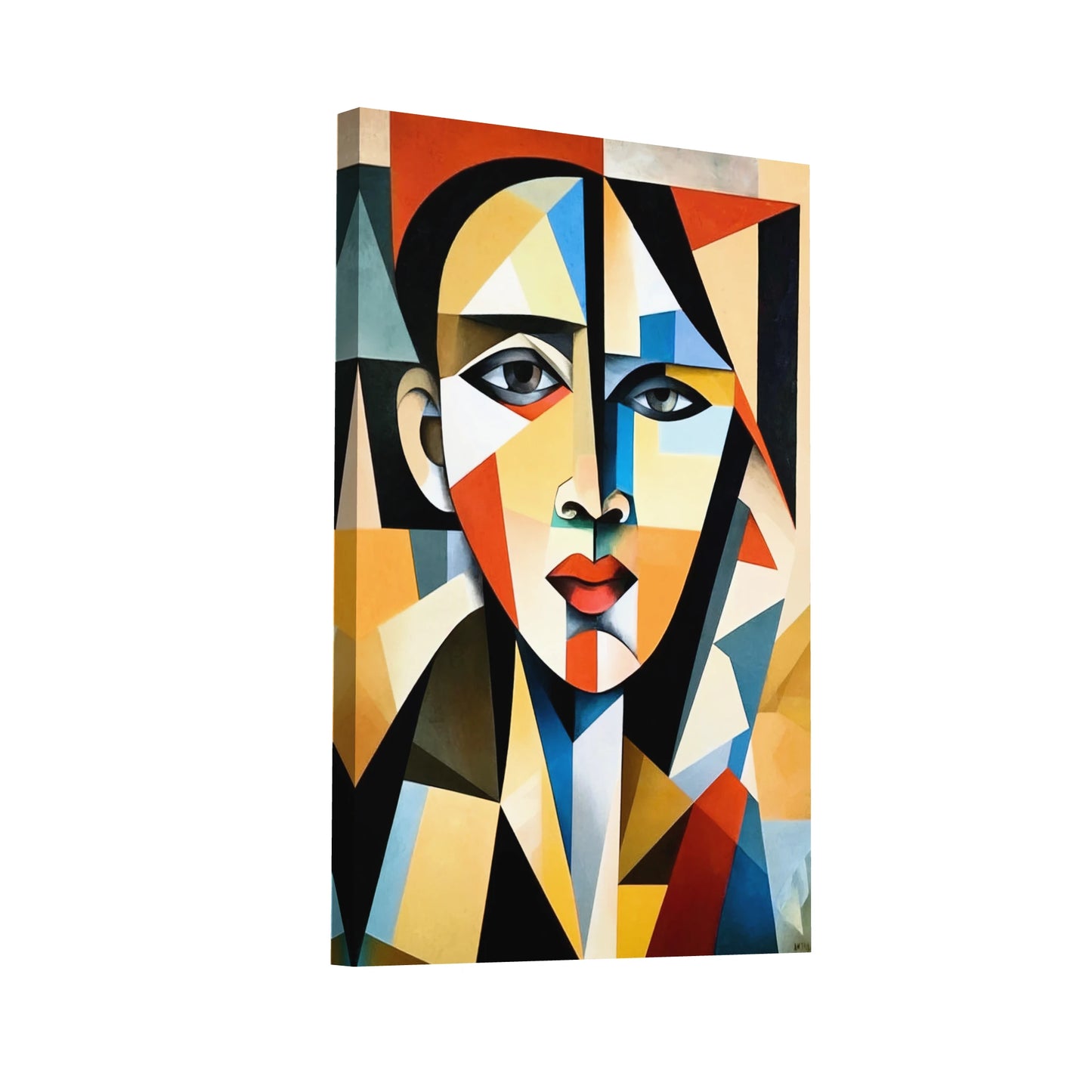 Product Hero 3D WebP Portrait Cubiste Femme - Art Virtuoso