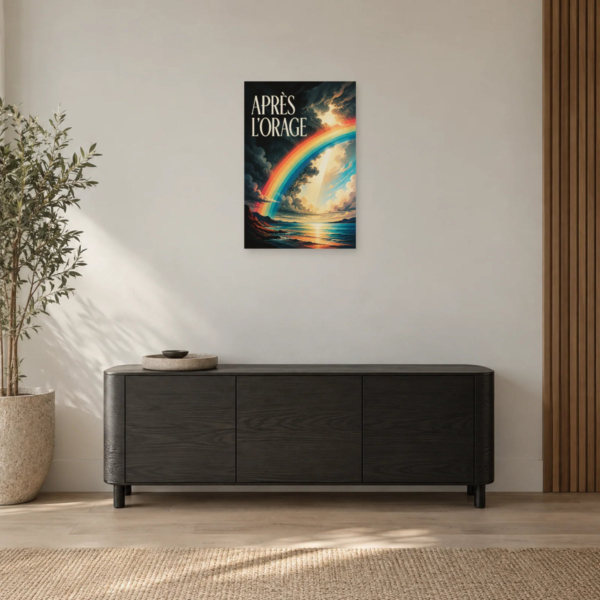 Affiche arc-en-ciel – Après l’orage dans une entrée ou un couloir - Art Virtuoso