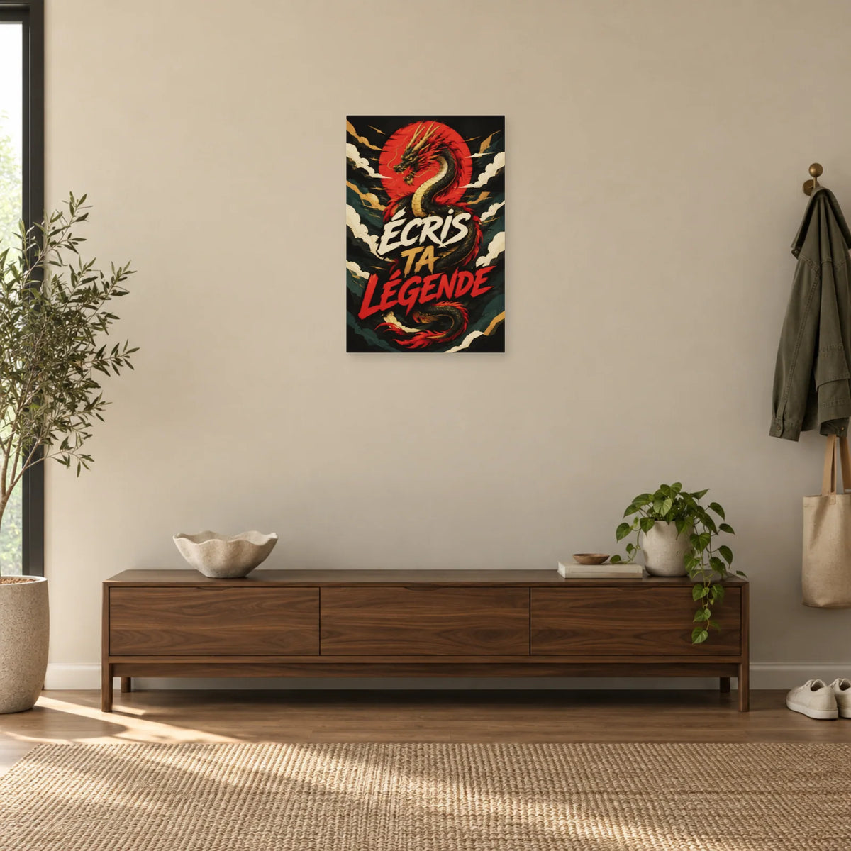 Affiche dragon – Écris ta légende dans une entrée ou un couloir - Art Virtuoso