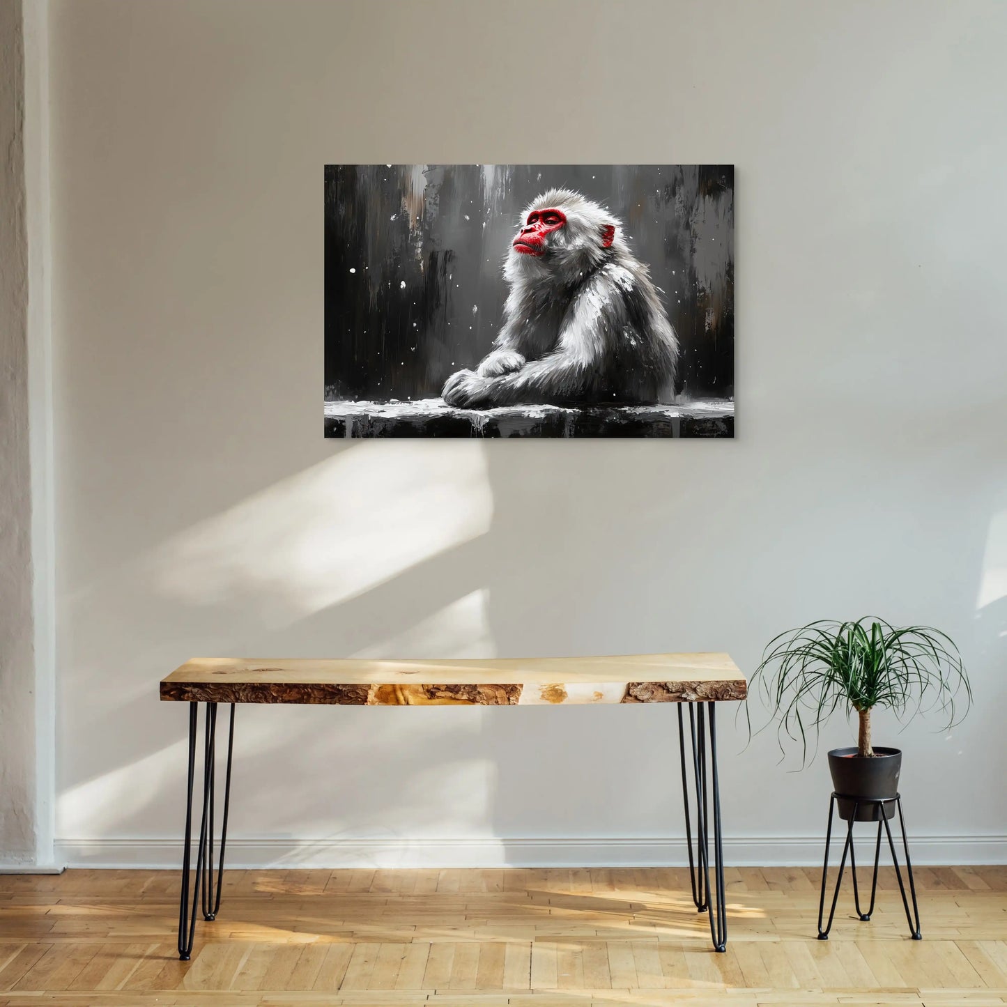 Tableau Singe des Neiges - Japon Immaculé Affiches, reproductions et œuvres graphiques Art Virtuoso