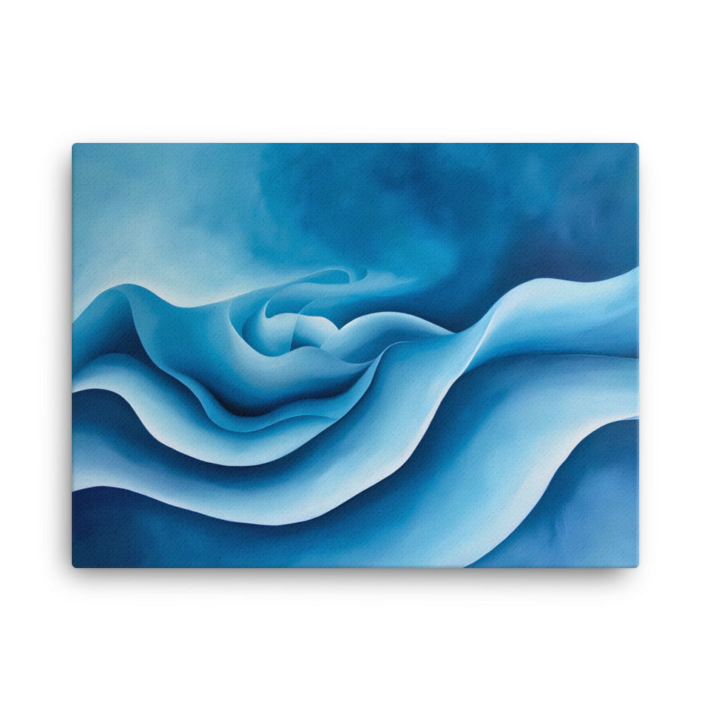 Tableau Abstrait Bleu - Oasis de Tranquillité  Art Virtuoso L
