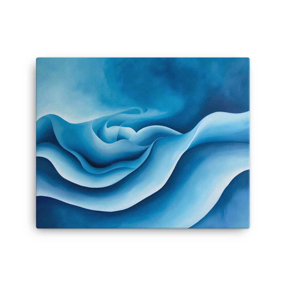 Tableau Abstrait Bleu - Oasis de Tranquillité  Art Virtuoso M