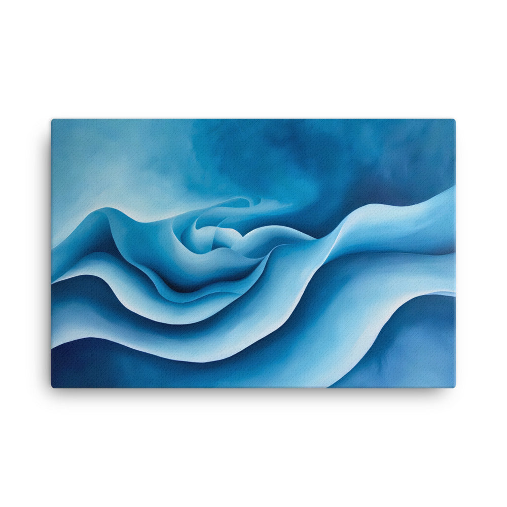 Tableau Abstrait Bleu - Oasis de Tranquillité  Art Virtuoso XL