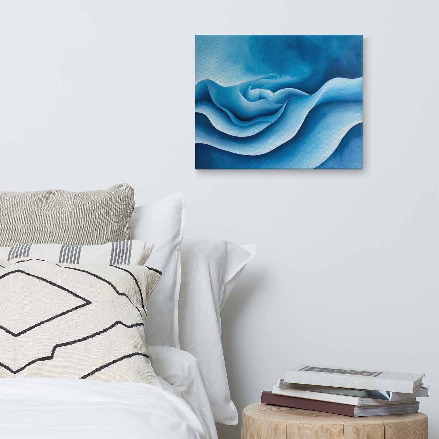 Tableau Abstrait Bleu - Oasis de Tranquillité  Art Virtuoso