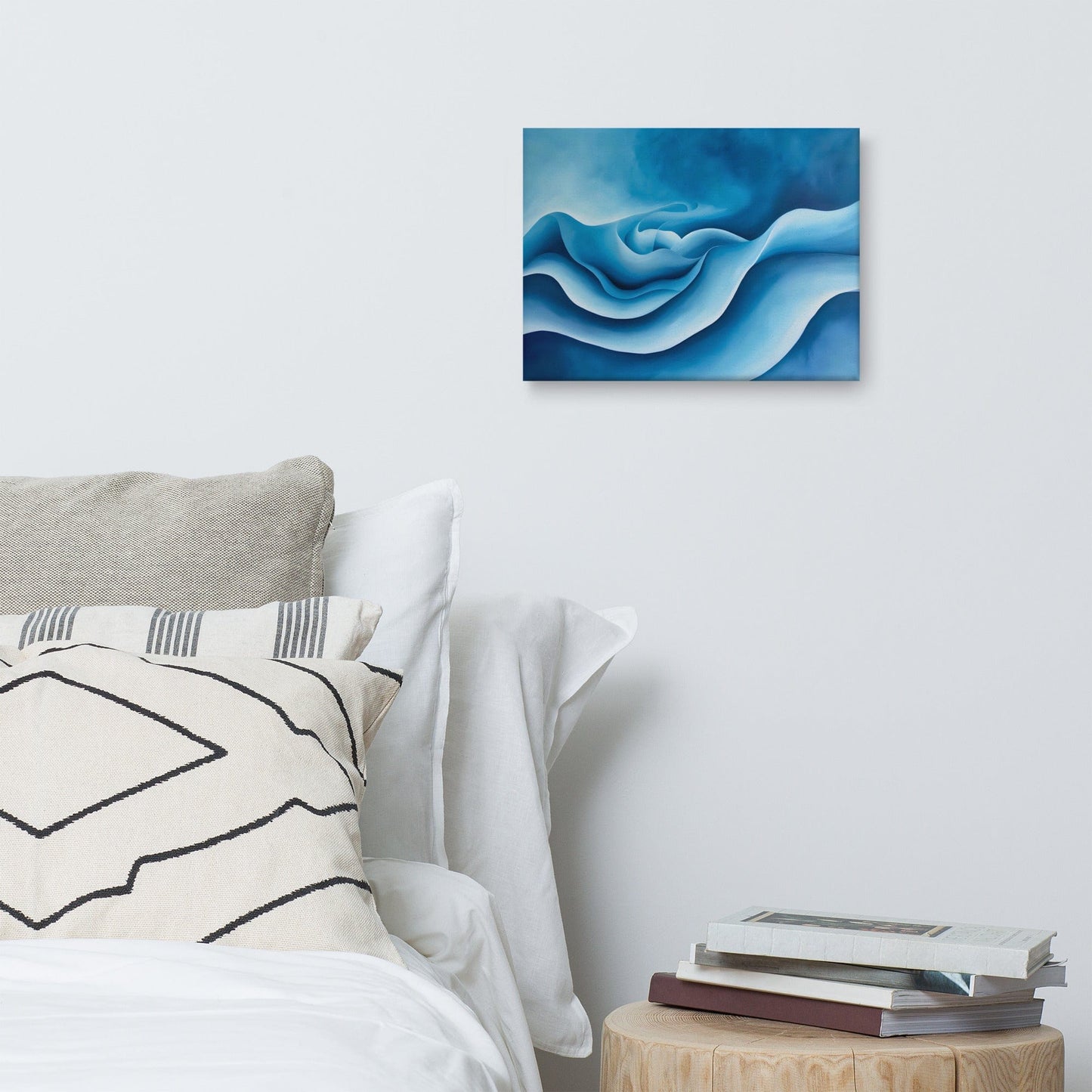 Tableau Abstrait Bleu - Oasis de Tranquillité  Art Virtuoso