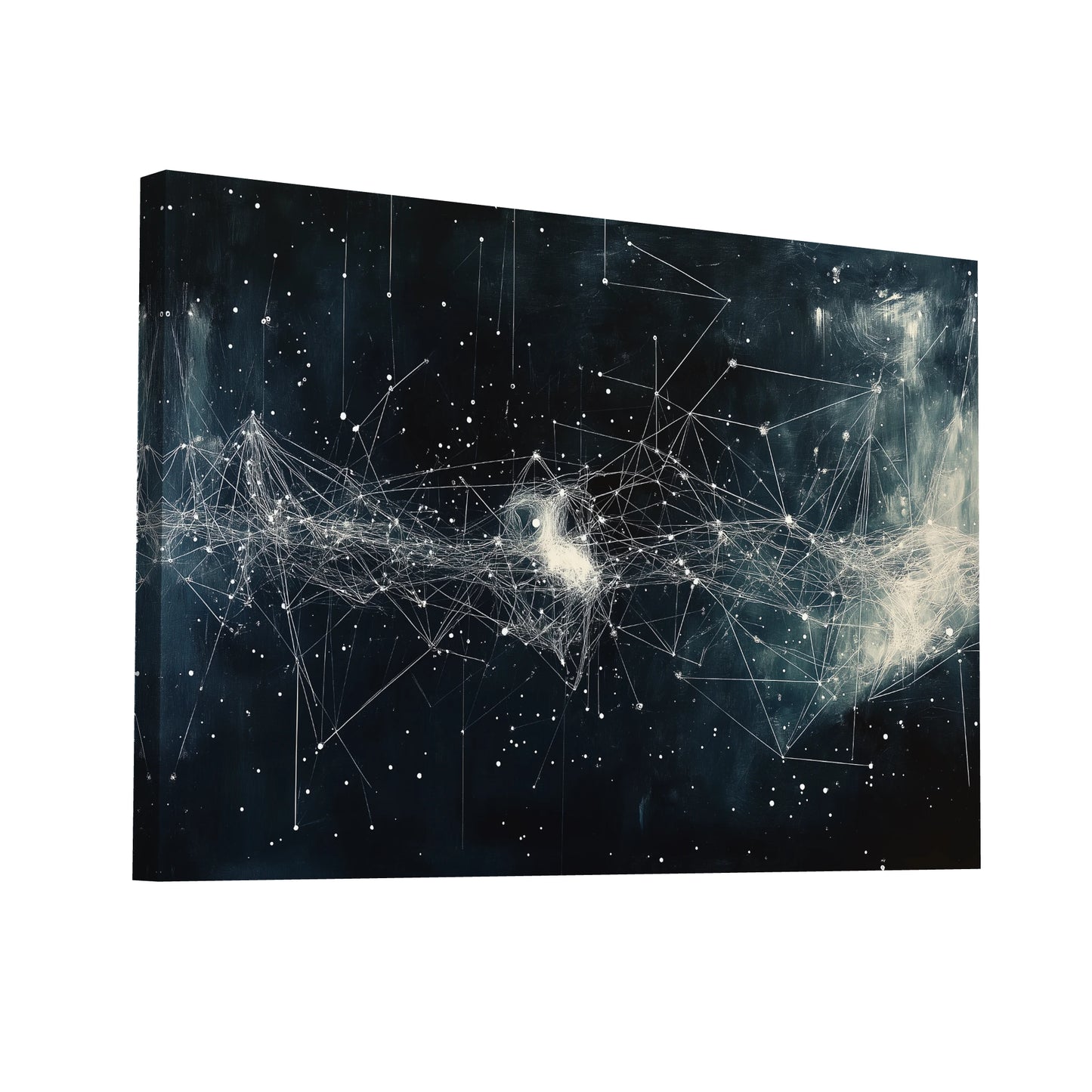 Product Hero 3D WebP Tableau Abstrait Contemporain en Noir et Blanc - Art Virtuoso