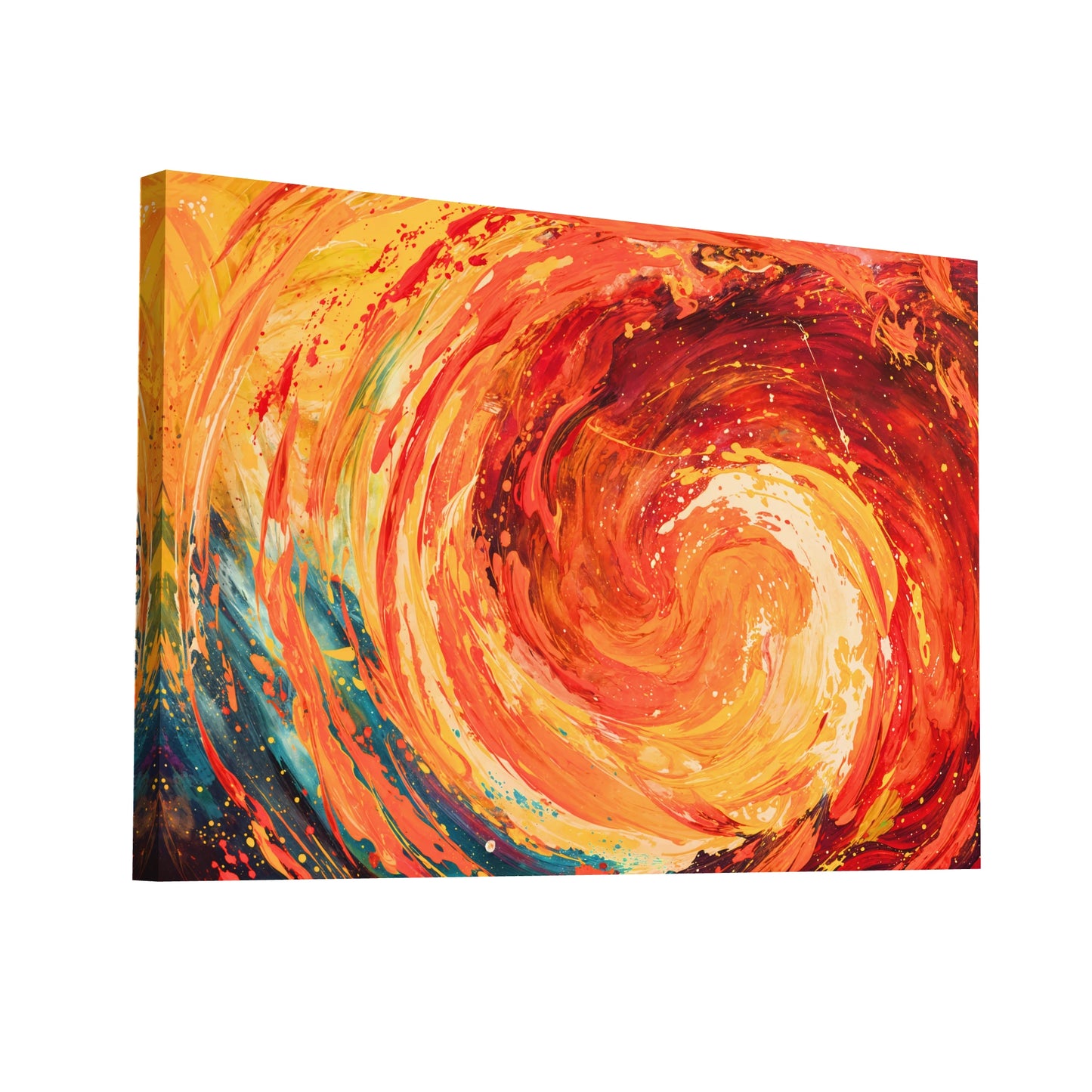 Product Hero 3D WebP Tableau Abstrait Couleur Chaude - Tourbillon Majestueux - Art Virtuoso