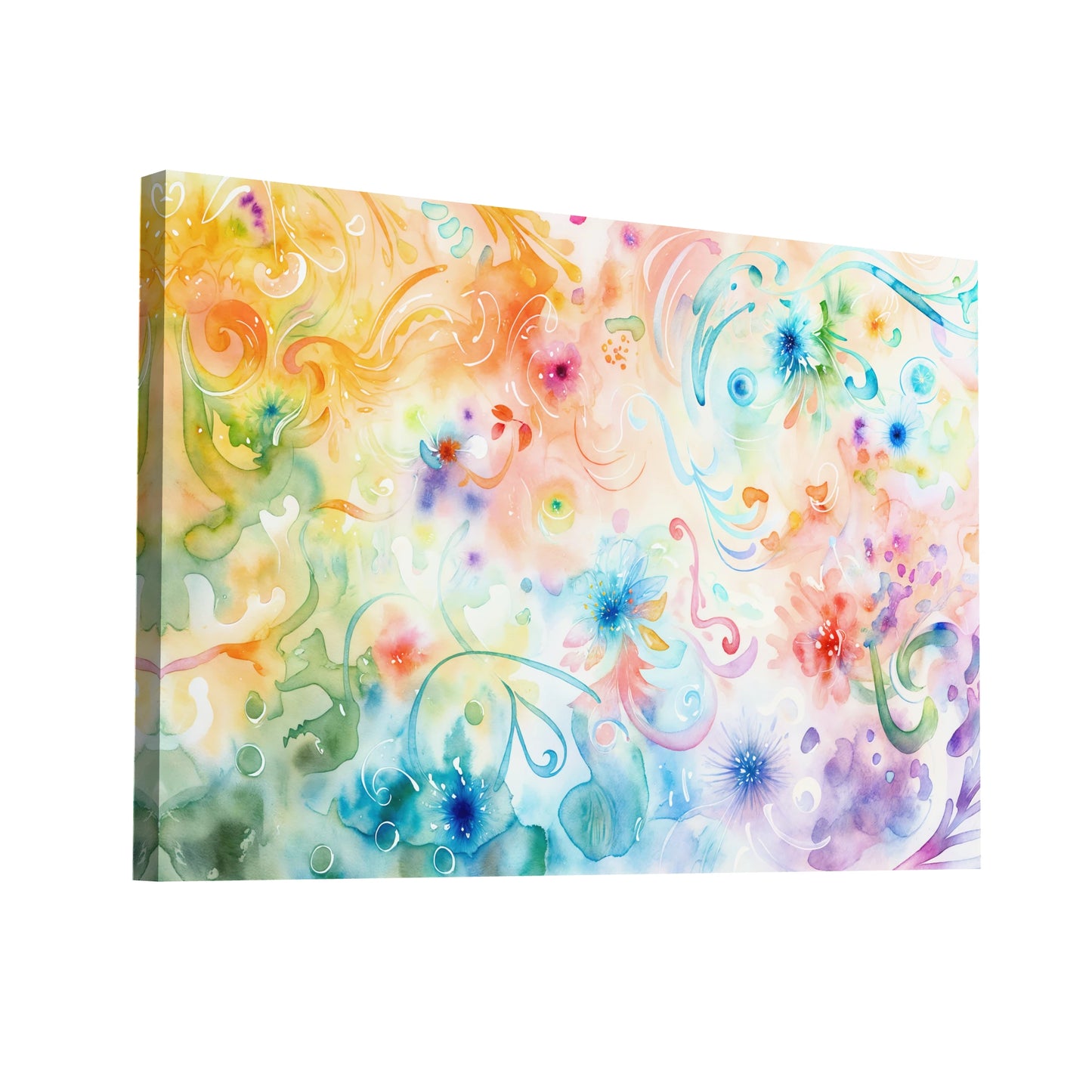 Product Hero 3D WebP Tableau Abstrait Couleurs Pastel - Art Virtuoso