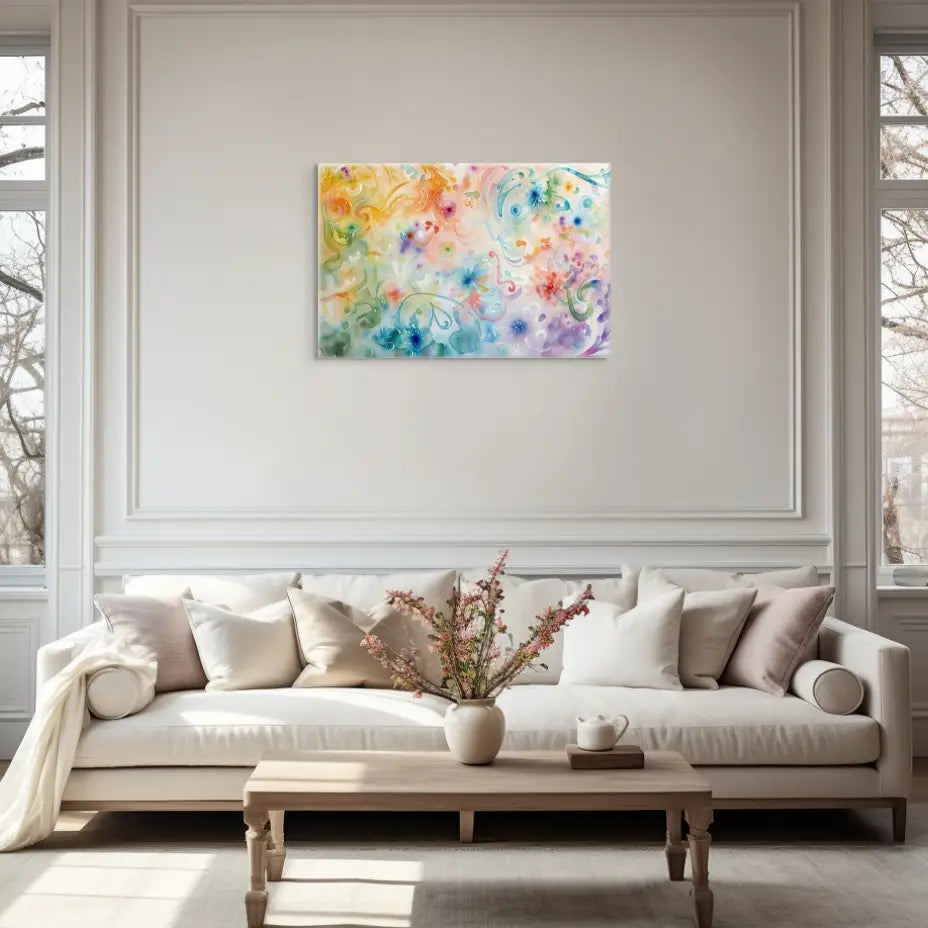 Tableau Abstrait Couleurs Pastel Art Virtuoso