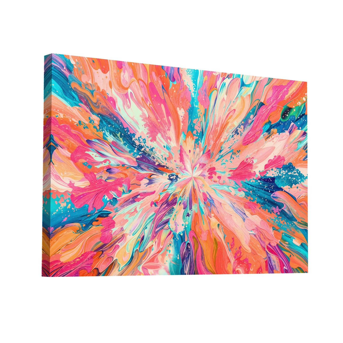 Product Hero 3D WebP Tableau Abstrait - Couleurs Vives - Art Virtuoso