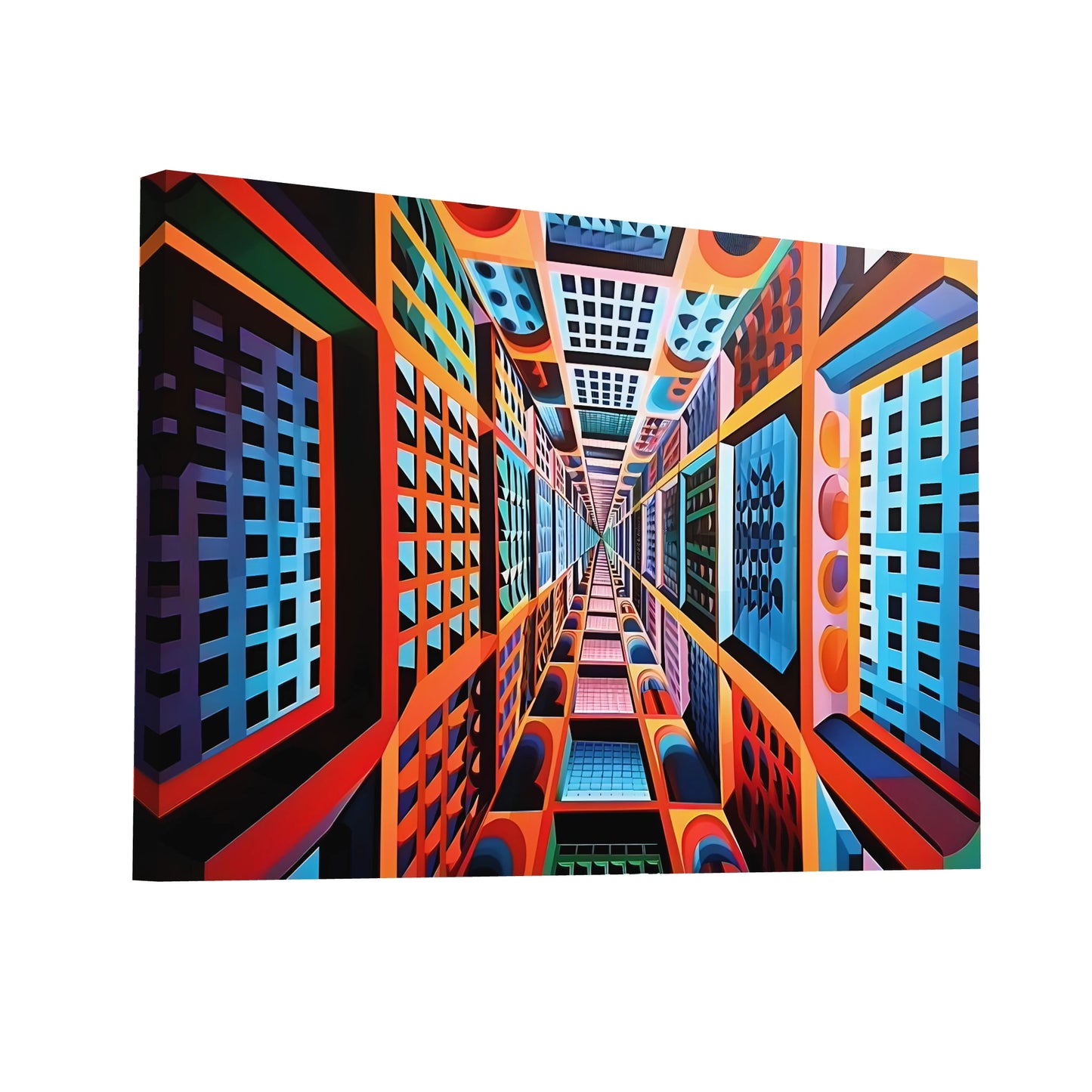 Product Hero 3D WebP Tableau Abstrait Forme Géométrique - Op Art - Art Virtuoso