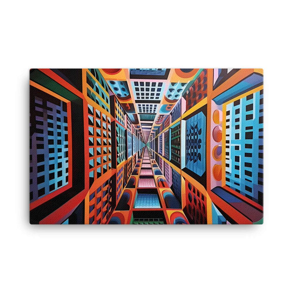 Tableau Abstrait Forme Géométrique - Op Art Art Virtuoso XL